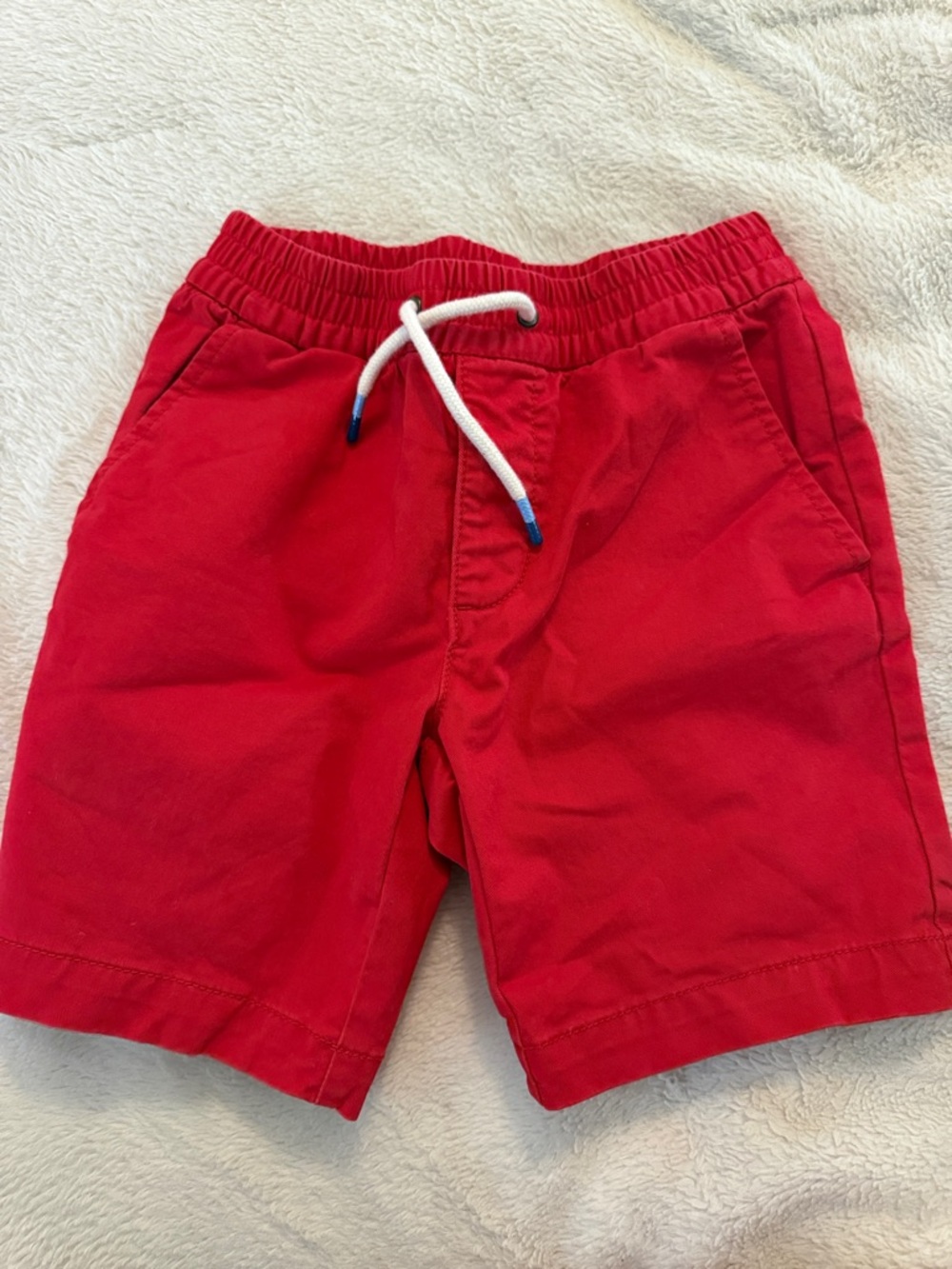 GAP Kids Red Elastic Waist Shorts with White Drawstring, size Small